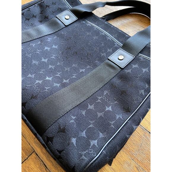 ECCO Black Canvas w/Leather Trim Tote - Picture 3 of 10
